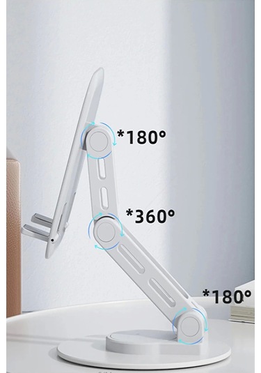F17s Masaüstü Telefon Tutucu Döner Tabanı Alüminyum Paslanmaz Çelik Katlanabilir - 9007909168658ynt