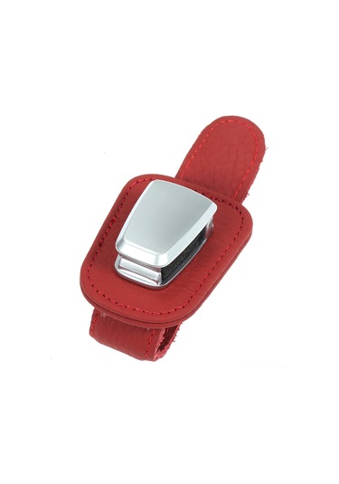 Monyee Araç Güneş Koruyucusu Gözlük Tutucu - Alüminyum Deri, Kaymazsız, Gözlüğü Korumak Ve Düzenlemek İçin Kırmızı