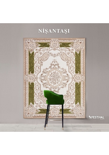Festival Halı Nişantaşı 8121A Yeşil 160X230 Cm (3,68 M2)