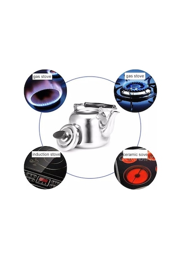 Sones Paslanmaz Çelik Düdüklü Tencere Endüksiyonlu Ocak Ev Klasik Piyano Sesi Şarkı Söyleme Tencere Manyetik Isıtma Olmadan, Kapasite: 2l