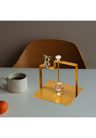 Trendooze Çiftlik Evi İçin Altın Renk Çok Amaçlı Peçetelik Oturma Odası Altın