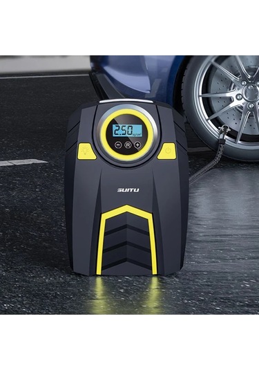 Xuweiwei 1 Adet Kablolu Dijital Ekran 150psı Led Işıklı Taşınabilir Araba Hava Kompresörü 12v Dc Araç Fişi Güç Modu 36v Çalışma Gerilimi