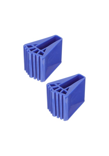 Homyl 2x Merdiven Ayakları Kaymaz Teleskopik Ahşap Mavi