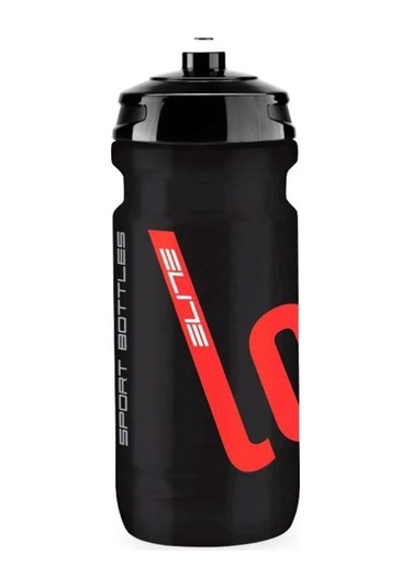 Elite Loli Bisiklet Matarası 600ml Loli Performance Bisiklet Suluğu + Matara Kafesi Siyah - Kırmızı