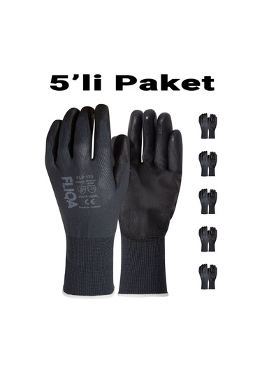 Flp-120 Pu Hassas Montaj İş Eldiveni 5'li Paket