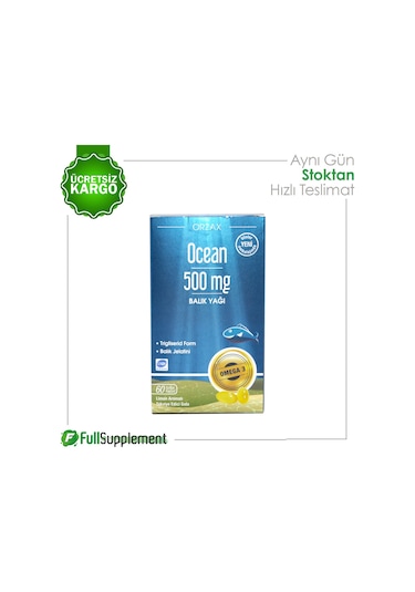 Ocean Balık Yağı 500Mg 60 Soft Kapsül 4 Adet