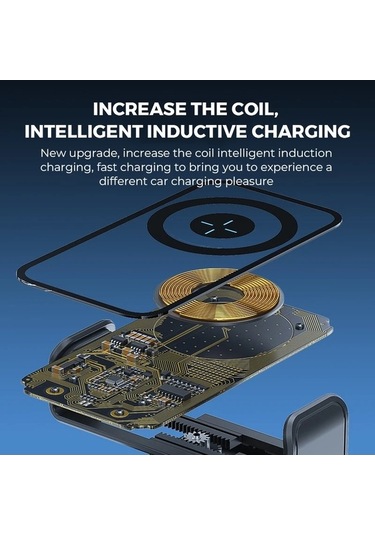 Createtech Kablosuz Araç Şarj Cihazı, Hızlı Şarj Telefon Tutucu Bothlin 3 In 1 X12s -, Pratik Çözüm -