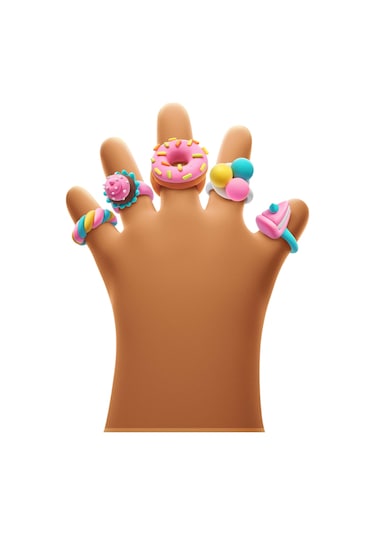 Hey Clay Hava İle Kuruyan Kil 3'lü Kutu - Takılar Tatlı Yüzükler renkli