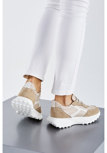 Valmenti Laura Kadın Latte Multi Hakiki Deri Sneakers & Spor Ayakkabı 957 39180 Bn Ayk Y23 Bej