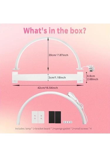 Fastbuy Dream011 Pembe Usb Masa Lambası Yarım Ay Şekilli Tırnak/dövme Işığı Parlaklık Ayarlanabilir Pembe Pembe