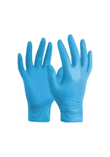 Pudrasız Mavi Nitril Eldiven Medium Haspet 100lü