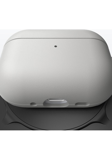 Airpods Pro 3 Uyumlu Amazingthing Glamour Serisi Deri Tasarımlı Kapak Titanyum Titanyum