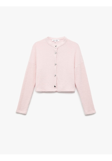 Koton Uzun Kollu Bisiklet Yaka Pembe Kadın Hırka 6wal90006ık Pembe
