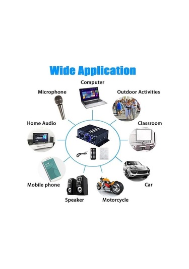 Didadodo Ak-170 Kablosuz Hifi Amplifikatör, 200w+200w, Rca Girişli, Rca Girişli