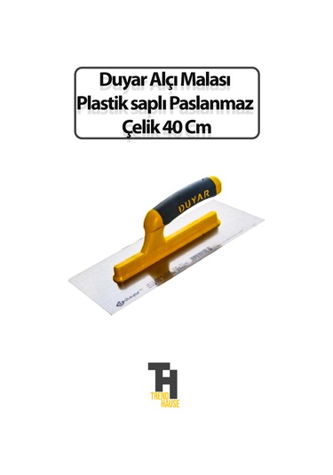 Duyar Alçı Malası Plastik Saplı Paslanmaz Çelik 40 Cm
