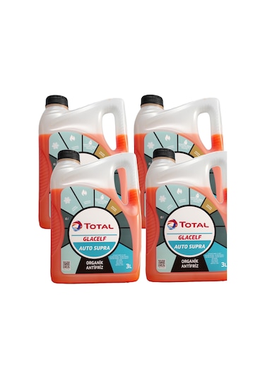 Total Glacelf Auto Supra Organik Konsantre Antifriz 3LT (4 ADET)