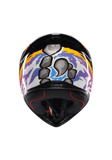 Agv K3 plk Bırdy 2.0 Gri Sarı Kırmızı  Motosiklet Kaskı