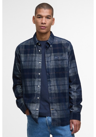 Barbour Blair Tailored Tartan Cord Gömlek Tn42 Riverstone Tartan Çok Renkli