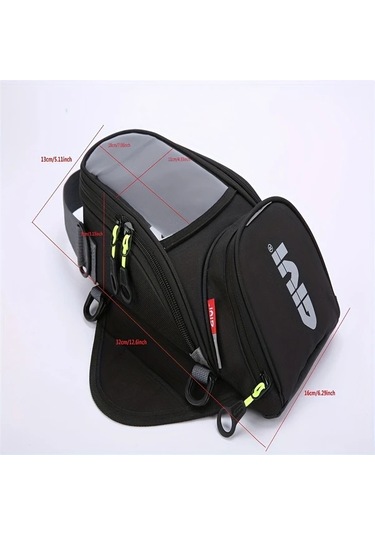 Motion003 1 Adet Gıvı9527 Motosiklet Yakıt Çantası Mobil Telefon Navigasyon Tankı Çok Fonksiyonlu Küçük Yağ Rezervuar Paketi 1 Pcs 20l Black