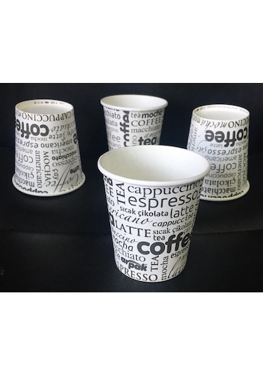 7 Oz Karton Bardak Yazı Desenli 3000 Adet