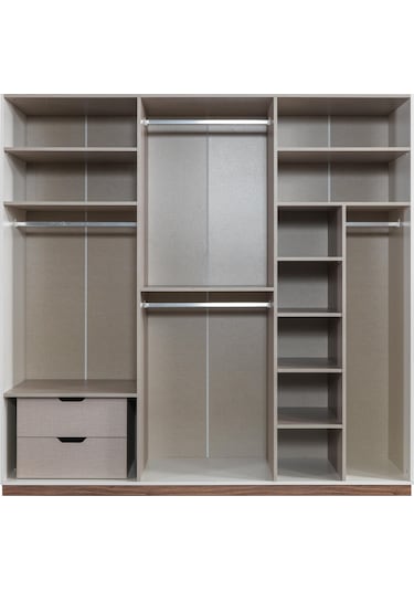 Modern Efsane 6 Kapaklı Elbise Dolabı Gardrop 221cm