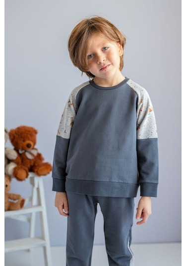 Zeyland Erkek Çocuk Antrasit Sweatshirt 2-6Yaş -Antrasıt Antrasit