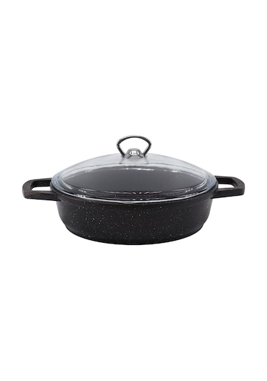 Meşeler Lisa Granit Döküm 7 Parça Tencere Seti Siyah
