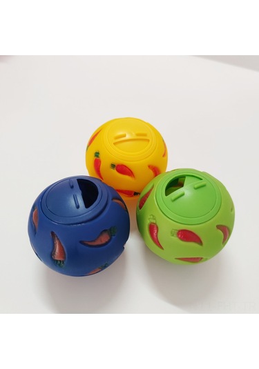 Hangfox Küçük Hayvanlar İçin Dayanıklı Pvc Yavaş Yem Leakage Topu - Tavşan Ve Gine Domuzu Oyuncağı Mavi