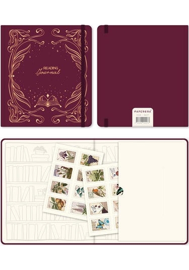 Charmlı Reading Journal - Okuma Günlüğü 18 X 20 Cm Bordo