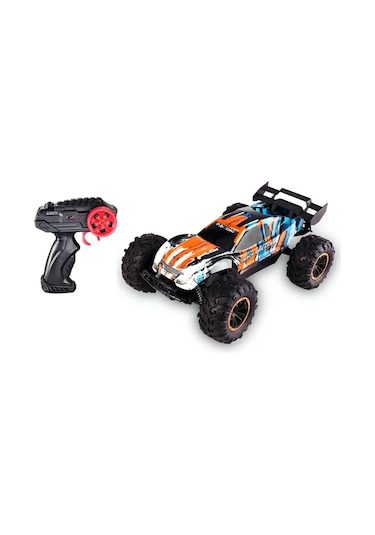 9010-5f 1:10 Kumandalı 40 Cm Şarjlı Dev Off-road Araba 15km/h Hızlı, 2.4ghz Rc Arazi Aracı - Turuncu