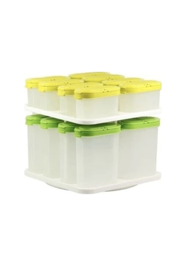 Tupperware - Yeşil Baharatlık Standlı Sarı - Yeşil
