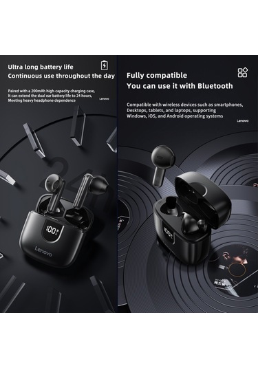 Geeroyoo Lenovo EA120 Kablosuz Yarı Kulak İçi Kulaklık