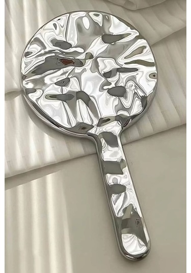 Caş Dekorasyon Gümüş Renk El Aynası Gümüş