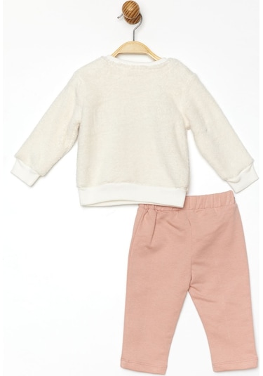 Minnie Lisanslı Bebek Peluş Takım 18371 Ekru - Pudra