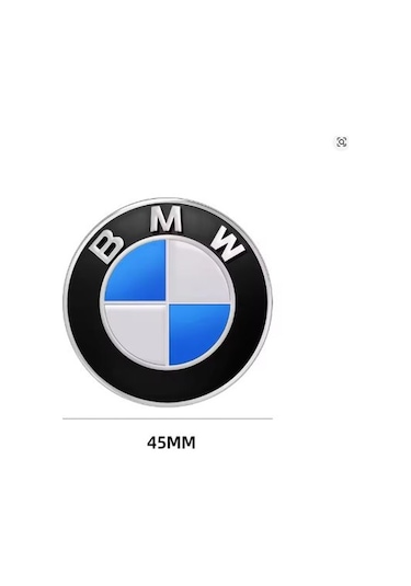 Bmw Mavi Logo Araba Direksiyon Amblem Etiket 45 Mm 4,5 Cm 1 Adet Siyah