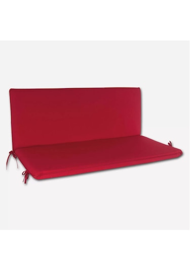 Bahçe & Balkon Arkalıklı Bank Minderi Kırmızı 110X50X5Cm