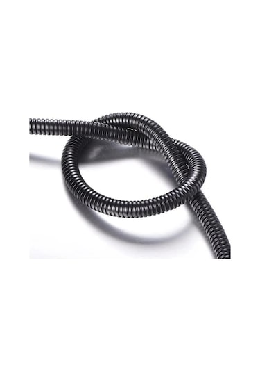 1.sınıf Dayanıklı Spiral Duş Hortumu Siyah Metal Örgülü 1.5 M Kyk1010 Siyah