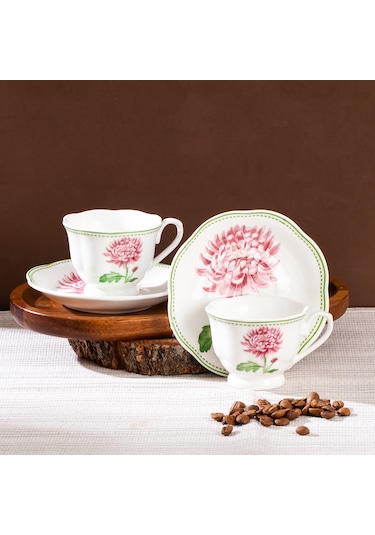 Perotti 16871-3 De Flore 2 Kişilik Porselen Kahve Fincan Takımı