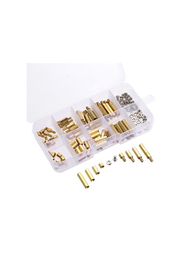 Symbee 120 Parça M3 Pirinç Ve Paslanmaz Çelik Ayar Ayakları Seti - Su Geçirmez Ve Paslanmaz