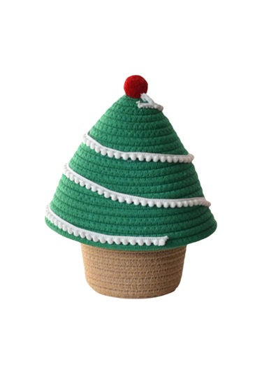 Suntek Kapaklı Saklama Sepeti Küçük Halat Yatak Odası Yeşil