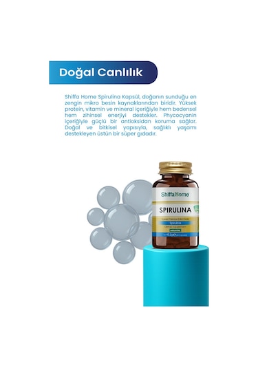 Spirulina Deniz Yosunu 60 Kapsül Vegan