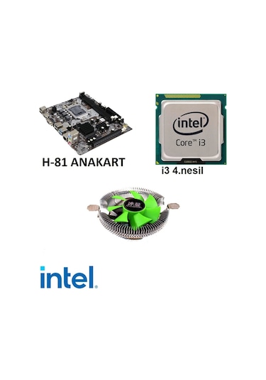 I3 4.Nesil Işlemci/ 1150 Pin Anakart/Cpu Fan Set