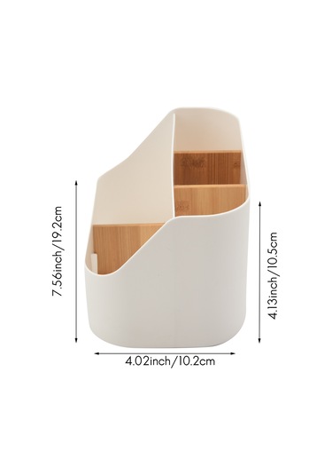 Leasetake Masa Düzenleyici Uzaktan Kumanda Tutucu Makyaj Kutusu Ev Ve Ofis İçin Beyaz