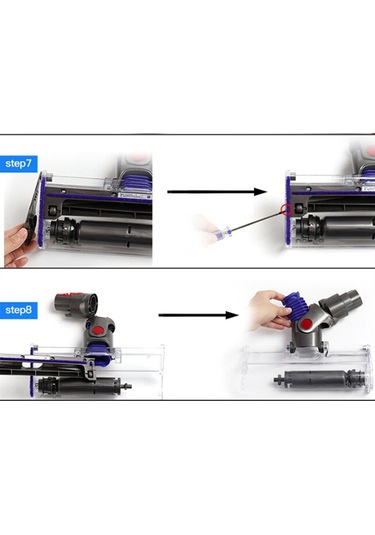 Cbtx Elektrikli Süpürge İçin 5 Adet / Yumuşak Peluş Şeritler + Mavi Hortum + T8 Tornavida