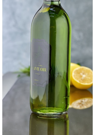 750 Ml Cam Yağdanlık - Yeşil Açık Yeşil
