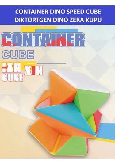 Dikdörtgen Dino Stıckersız Profesyonel Speed Cube -zeka Küpü - Sabır Küpü - Muhteşem Bir Hediye