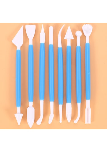 Sones 2 Set Oyma Kalemi Kek Fondan Oyma Bıçağı Yapımı Kesme Aleti 02023 Mavi