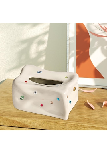 Suntek İskandinav Tarzı Yüz Tuvalet Kağıdı Rafı Seramik