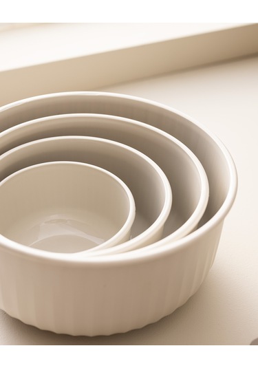 Madame Coco Lucca 4'lü Saklama Kabı Seti - Bej 8684427125014 Ekru