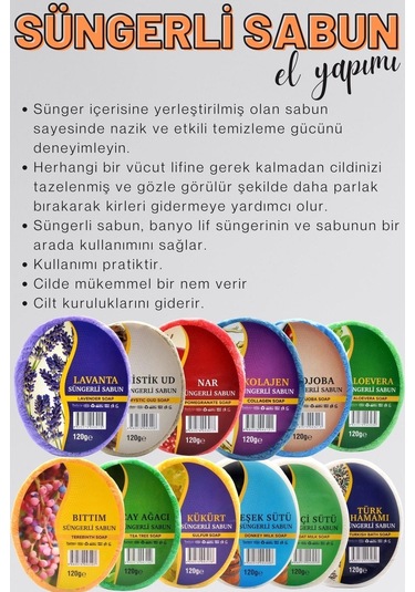 Türk Hamamı Süngerli Duş Sabunu 120 G